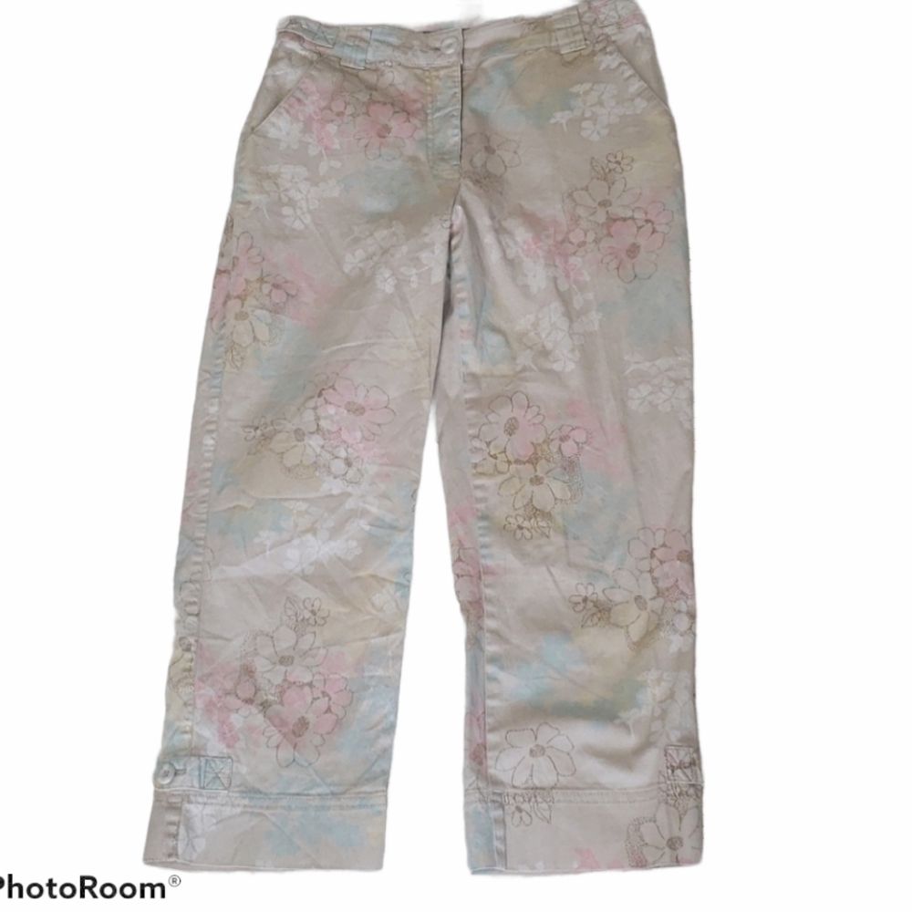 Westbound brand Pastel Floral Capri Pants sz 6